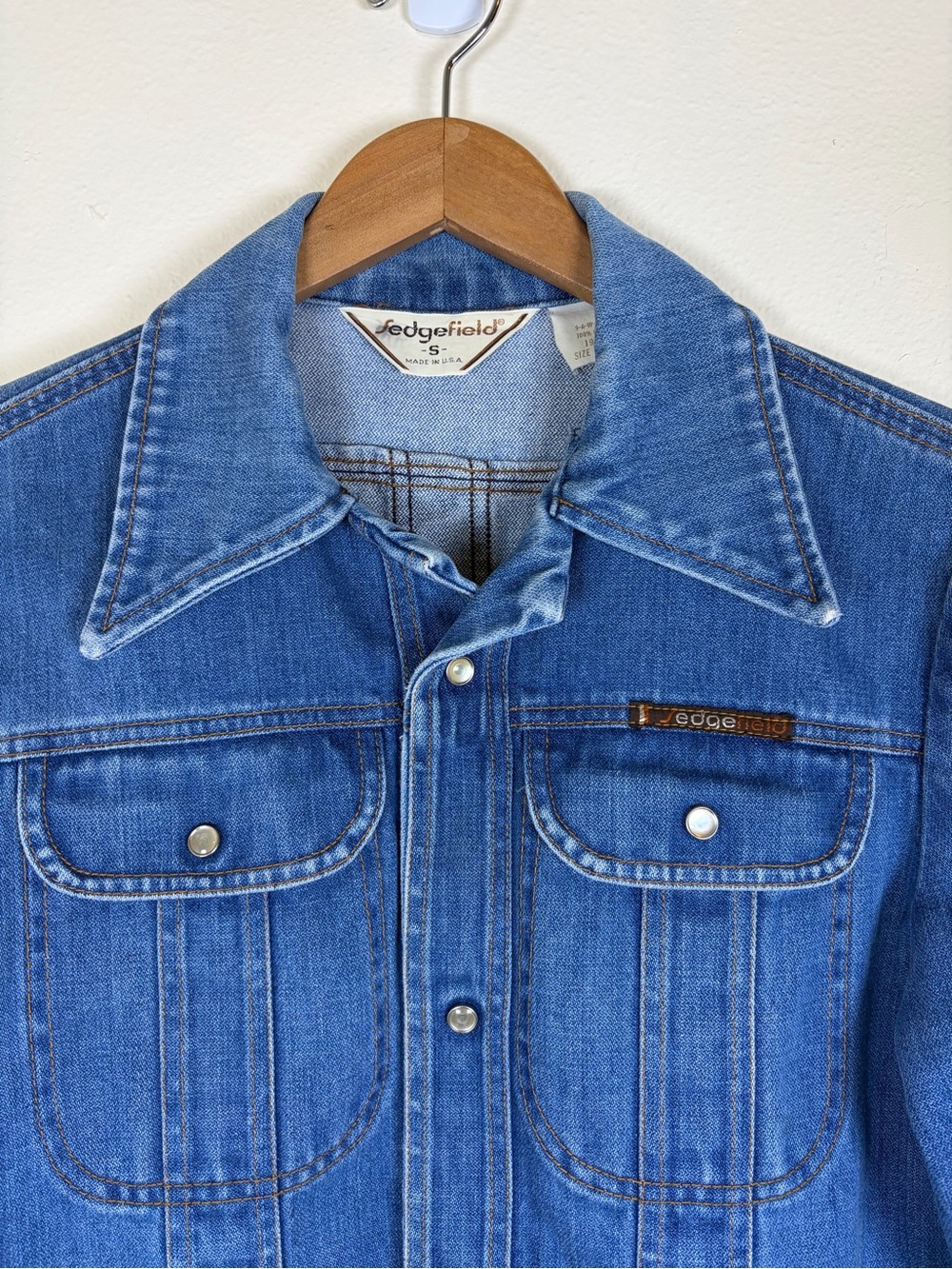 Vintage 70s 80s Sedgefield Denim Trucker Jacket Size Small Made in USA - Picture 2 of 12